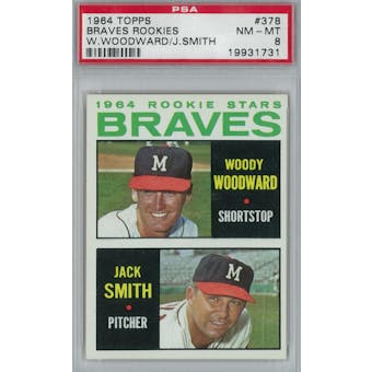 1964 Topps Baseball #378 Braves Rookies PSA 8 (NM-MT) *1731 (Reed Buy)