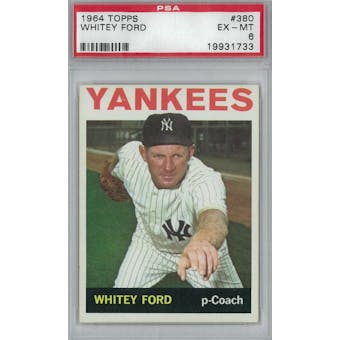 1964 Topps Baseball  #380 Whitey Ford PSA 6 (EX-MT) *1733 (Reed Buy)