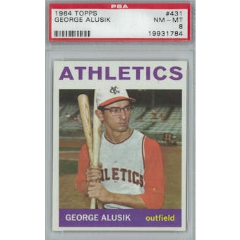 1964 Topps Baseball #431 George Alusik PSA 8 (NM-MT) *1784 (Reed Buy)