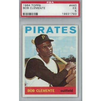 1964 Topps Baseball #440 Roberto Clemente PSA 5 (EX) *1793 (Reed Buy)