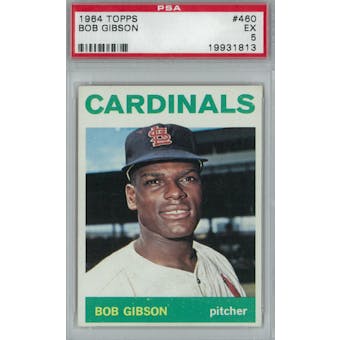 1964 Topps Baseball #460 Bob Gibson PSA 5 (EX) *1813 (Reed Buy)