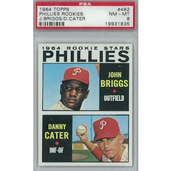 1964 Topps Baseball #482 Phillies Rookies PSA 8 (NM-MT) *1835 (Reed Buy)