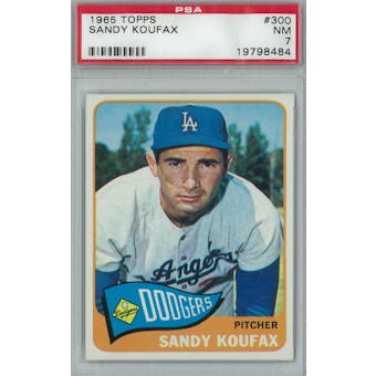 1965 Topps Baseball #300 Sandy Koufax PSA 7 (NM) *8484 (Reed Buy)