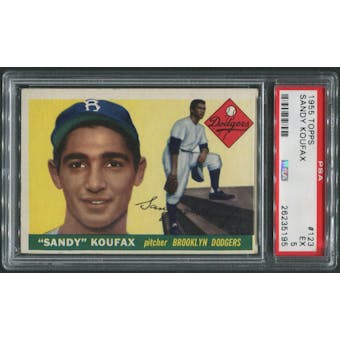 1955 Topps Baseball #123 Sandy Koufax Rookie PSA 5 (EX)