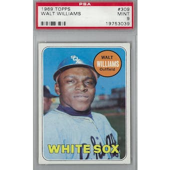 1969 Topps Baseball #309 Walt Williams PSA 9 (Mint) *3039 (Reed Buy)