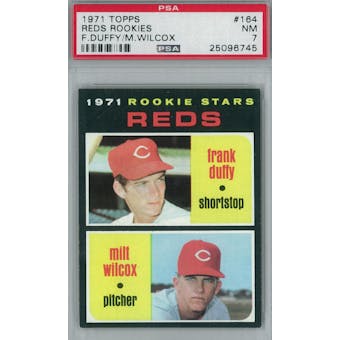 1971 Topps Baseball  #164 Reds Rookies PSA 7 (NM) *6745 (Reed Buy)