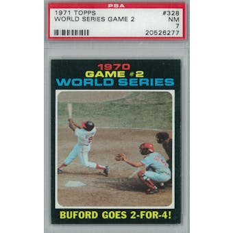 1971 Topps Baseball #328 WS Game 2 PSA 7 (NM) *6277 (Reed Buy)