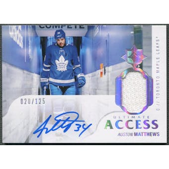 2018/19 Ultimate Collection #UAAAM Auston Matthews Ultimate Access Jersey Auto #020/125