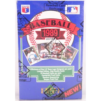 1989 Upper Deck Low # Baseball Wax Box (BBCE) (FASC) (Reed Buy)