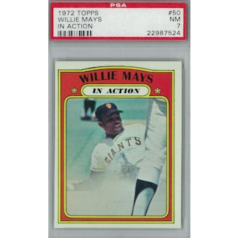 1972 Topps Baseball  #50 Willie Mays IA PSA 7 (NM) *7524 (Reed Buy)