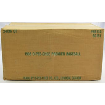 1993 O-Pee-Chee Premier Baseball Wax 24-Box Case (Reed Buy)