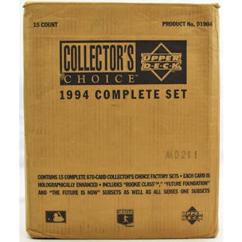 1994 Upper Deck Collector's Choice Baseball Factory Set Case (15 Sets) (Reed Buy)