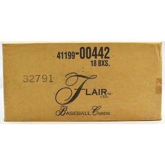 1993 Fleer Flair Baseball Hobby 18-Box Case (Reed Buy)