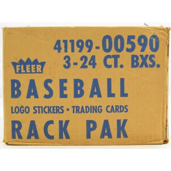 1989 Fleer Baseball Rack 3-Box Case (Reed Buy)