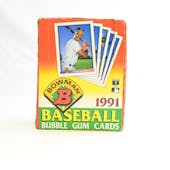 1991 Bowman Baseball Wax Box (Reed Buy)