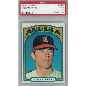 1972 Topps Baseball  #595 Nolan Ryan PSA 7 (NM) *7105 (Reed Buy)