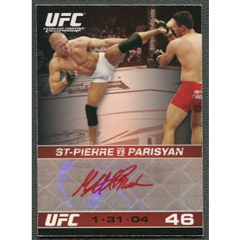 2009 Topps UFC Round 1 #AGSP Georges St-Pierre Red Ink Auto /25