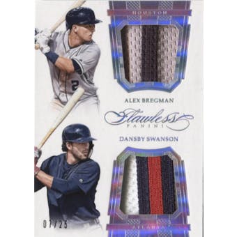 2017 Panini Immaculate Alex Bregman Dansby Swanson Multi-Color Patch Card #7/25
