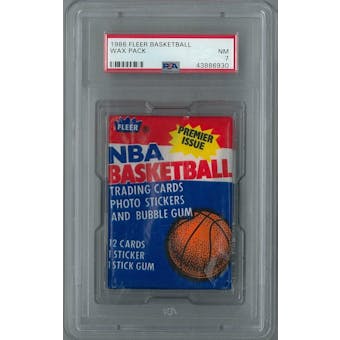 1986/87 Fleer Basketball Wax Pack PSA 7 (NM) *6930