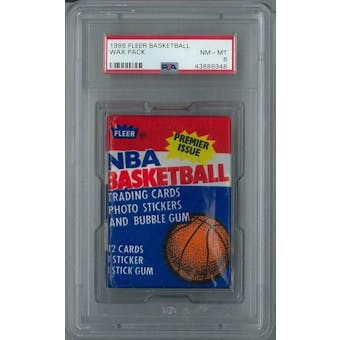 1986/87 Fleer Basketball Wax Pack PSA 8 (NM-MT) *6948