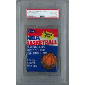 1986/87 Fleer Basketball Wax Pack PSA 8 (NM-MT) *6946