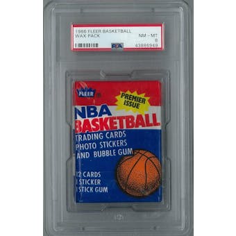 1986/87 Fleer Basketball Wax Pack PSA 8 (NM-MT) *6949