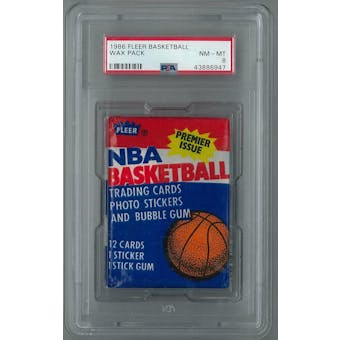 1986/87 Fleer Basketball Wax Pack PSA 8 (NM-MT) *6947