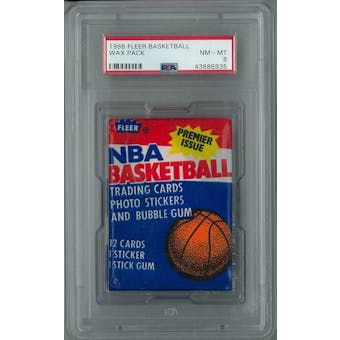 1986/87 Fleer Basketball Wax Pack PSA 8 (NM-MT) *6935