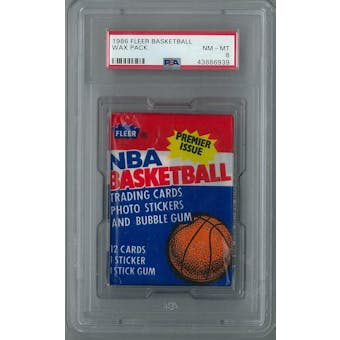 1986/87 Fleer Basketball Wax Pack PSA 8 (NM-MT) *6939