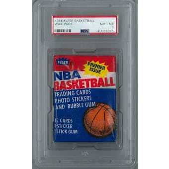 1986/87 Fleer Basketball Wax Pack PSA 8 (NM-MT) *6945