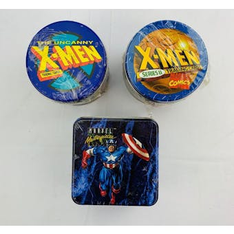 Fleer Skybox Marvel Masterpieces, X-Men Series 1 & 2 Tins - Lot of 3