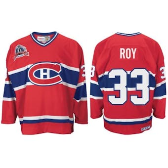 Patrick Roy Montreal Canadiens Hockey 1993 Stanley Cup CCM Jersey Red (Adult XL)