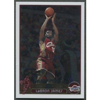 2003/04 Topps Chrome Basketball #111 LeBron James Rookie (Creased)