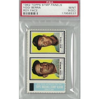 1962 Topps Stamp Panels Baseball Yogi Berra/Roy Face PSA 9OC (Mint) *6537 (Reed Buy)
