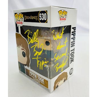 The Lord of the Rings Pippin Took Funko POP Autographed by Billy Boyd with Breakfast Inscription
