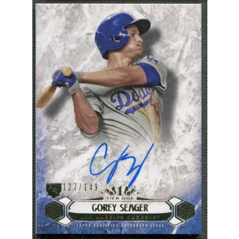 2016 Topps Tier One #BOACSA Corey Seager Breakout Rookie Auto #127/149
