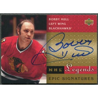 2001/02 Upper Deck Legends #BH Bobby Hull Epic Signatures Auto