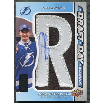 2014/15 SP Game Used #DDMJD Jonathan Drouin Rookie Draft Day Marks "R" Auto #06/35