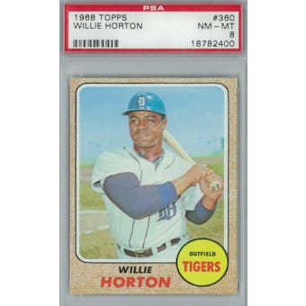 1968 Topps Baseball #360 Willie Horton PSA 8 (NM-MT) *2400 (Reed Buy)