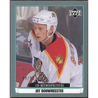 2002/03 Upper Deck UD Artistic Impressions Retrospectives Silver #R93 Jay Bouwmeester /99