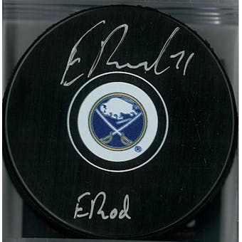 Evan Rodrigues Autographed Buffalo Sabres Hockey Puck w/ Erod