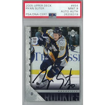 2005/06 Upper Deck #454 Ryan Suter Young Guns RC PSA 9 Auto AUTH *6319 (Reed Buy)