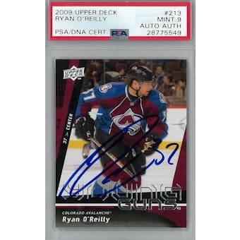 2009/10 Upper Deck #213 Ryan O'Reilly Young Guns RC PSA 9 Auto AUTH *5549 (Reed Buy)