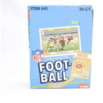 1982 Fleer in Action Football Wax Box (Reed Buy)