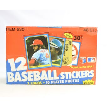 1983 Fleer Stickers Baseball Wax Box (Reed Buy)