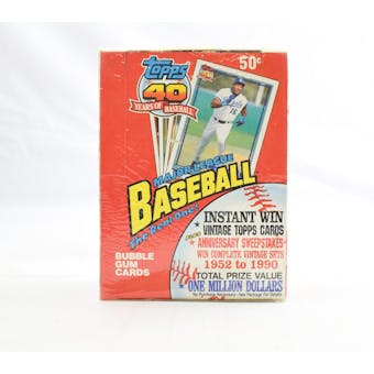 1991 Topps Baseball Wax Box (Factory Sealed) (Reed Buy)