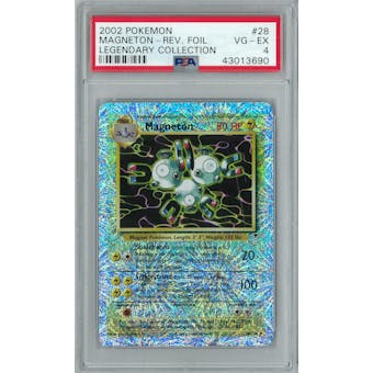 Pokemon Legendary Collection Reverse Foil Magneton 28/110 PSA 4