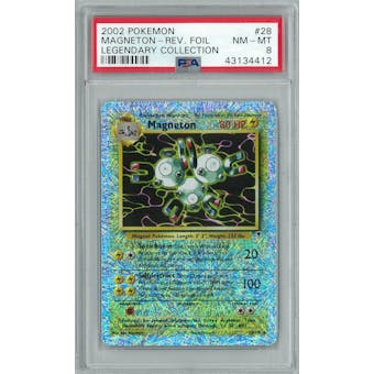 Pokemon Legendary Collection Reverse Foil Magneton 28/110 PSA 8