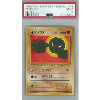 Pokemon Japanese Vending Series 1 Geodude  PSA 9