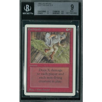 Magic the Gathering Unlimited Earthquake BGS 9 (9, 9.5, 9, 8.5)